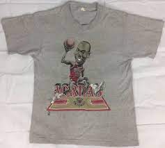 Vtg Michael Jordan Nba Chicago Bulls Caricature Funny Shirt Men S Sz Med