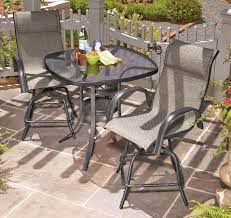 Living Accents Swivel 1 Dark Brown Steel With Sling Fabric Newport Chair Black Ace Hardware Aluminum Patio Furniture Patio Chairs Outdoor Furniture Sets