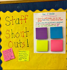Staff Shout Outs Bulletin Board Staff Appreciation Week Teacher Morale Staff Appreciation