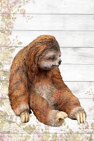 Gartenfigur Zufriedenes Faultier Gartenfiguren Faultier Tiere