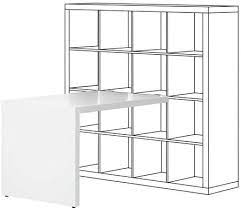 Ikea, kallax / expedit schreibtisch und regal 2x4 in schwarzbraun. Amazon De Ikea Kallax Schreibtisch Weiss