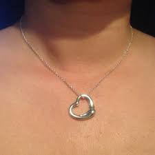 Authentic Tiffany Elsa Peretti Open Heart Pendant Elsa Peretti Necklace Elsa Peretti Necklace