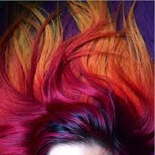 Fire Red Orange Burning Ombre Hair Style And Color Tumblr Red Ombre Hair Ombre Hair Vibrant Red Hair