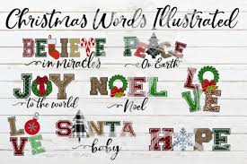Download Christmas Words Ilustrated Graphic By Bellauniqueprintique Creative Fabrica In 2020 Christmas Words Free Clip Art Graphic Illustration PSD Mockup Templates