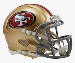 Brown and red san francisco 49ers helmet illustration, san francisco 49ers helmet free png. San Francisco 49ers Speed Mini Helmet 49ers Helmet Hd Png Download Transparent Png Image Pngitem