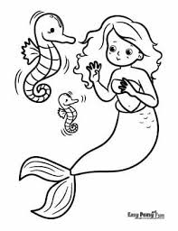 Most of them are pretty simple and should be easy enough for preschoolers and kindergarten students. Mermaid Coloring Pages 30 Printable Sheets Easy Peasy And Fun