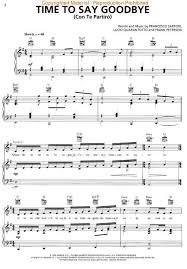 Andrea Bocelli Sarah Brightman Time To Say Goodbye Text Time To Say Goodbye Sheet Music Music Book Piano Music