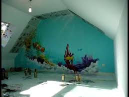 Aerosoleil Fresque Deco Graff Chambre D Enfant Theme Fonds Coralliens Youtube