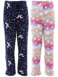 Delia S Unicorn Navy 2 Pack Fleece Pants For Girls