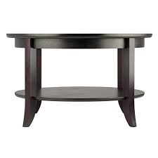 Winsome wood maya round coffee table, black top, metal legs came up with the best quality and at affordable prices with a variety of interesting features. Winsome Wood Genoa Round Coffee Table 29 33 In X 18 7 In With Black Metal Frame And Clear Glass Top Lowe S Canada
