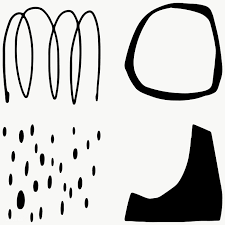 Black And White Shapes Png 