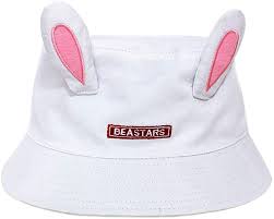 Amazon Com Gankchen Beastars Haru Cosplay Bucket Hat Haru Costume Dual Bunny Ears Bucket Hats Fisherman Sun Cap White Canvas Cap Clo Anime Shirt Hats Sun Cap