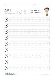 Füge die bilder ein und verschiebe oder gestalte deine fotos bis dir deine zahlencollage gefällt. Zahl 3 Schreiben Lernen Materialguru