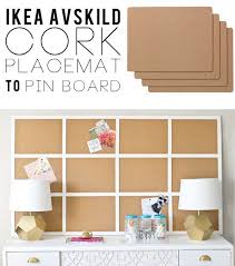 Ikea Placemats To Framed Cork Board Infarrantly Creative Home Diy Ikea Framed Cork Board