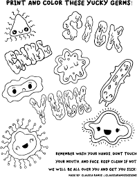 Plus, it's an easy way to celebrate each season or special holidays. Cute Germs Color Page Germs For Kids Hand Illustration Coloring Pages