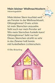 Der Kleine Weihnachtsabendsstern Elkes Kindergeschichten Kindergedichte Gedichte Zum Advent Gedicht Weihnachten