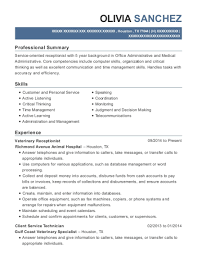 Veterinary assistant resume vocabulary & writing tips. 20 Best Veterinary Receptionist Resumes Resumehelp