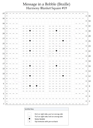 Free Pattern Message In A Bobble Harmony Blanket Square