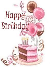 Birthday Cake And Balloons Clip Art Happy Birthday Via Giphy Gif Pink And Brown Balloons Chocolate Cake And Candles In 2020 Birthday Cake Illustration Birthday Illustration Happy Birthday Pictures