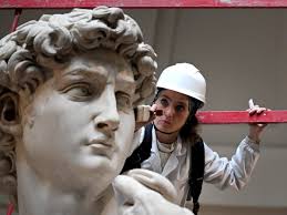 Dust is everywhere': rare glimpse of how Michelangelo's David is kept clean 