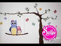 Kinderzimmer deko selber machen 55 ideen fur madchen. Sallys Diy Ideen Kinderzimmer Bemalung Eulenmotiv Sallys Welt Youtube