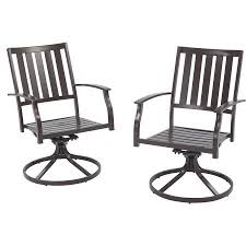 Better Homes Gardens Camrose Farmhouse Mix And Match Slat Back Swivel Chair Set Of 2 Walmart Com Better Homes And Gardens Outdoor Chair Cushions Outdoor Chairs