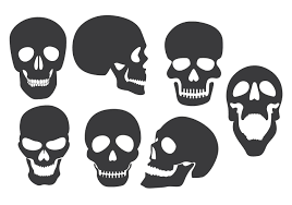Airbrush skull / totenkopf ketten auf einem harley. Simple Silhouette Skull Vectors That You Can Use In Tons Of Projects Skull Silhouette Skull Stencil Skulls Drawing