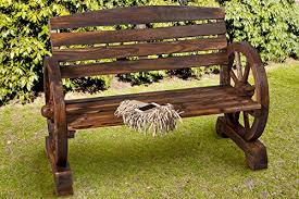 Eine robuste hartholzplatte aus kernbuche ist die richtige arbeitsunterlage. Gartenbank Wagenrad Sitzbank Bank Holz Menu