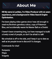 Cute bios for discord university! How To Write A Twitch Bio Template Examples