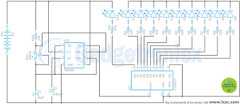 Vcc (8th pin) and gnd (1st pin) is connected to the power supply. Disco Led Lights Circuit Using Ic 555 Gadgetronicx