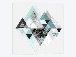 Boho geometric art print, farmhouse home decor, indian zentangle inspired art in your choice of colour, triangle mandala triptych, free ship. Geometric Shape Wall Art Triangle Mountain Art Minimalist Etsy