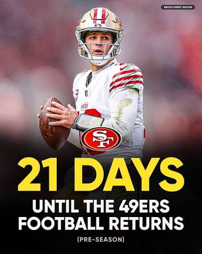 Just 21 days until football is back. The countdown to preseason is officially on! ❤️💛🏈⏳