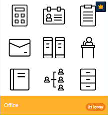 21 Premium Vector Icons Of Office Designed By Deemakdaksina
