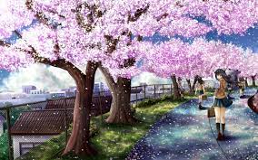 Sakura tree branches pink flower petals blur. Anime Sakura Tree Wallpapers Top Free Anime Sakura Tree Backgrounds Wallpaperaccess