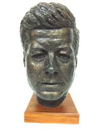 Vintage John F Kennedy Bust Statue Austin Prod
