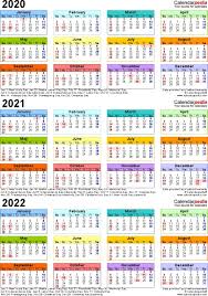 Free 3 Year Calendar Templates Template 3 Word Template For Three Year Calendar 2020 2022 Wi Di 2020
