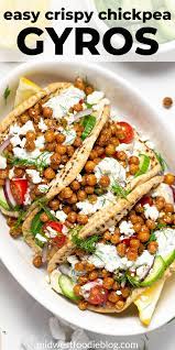 Easy Vegetarian Chickpea Gyros Recipe Dinner Recipes Easy Family Family Dinner Recipes Quick Vegetarian Dinner