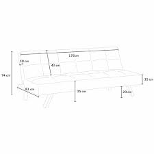 Canapé banquette lit convertible 2 personnes clic clac. Canape Clic Clac Convertible En Tissu Deux Places Design Moderne Gemma