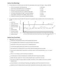 section one matching for each expression on the