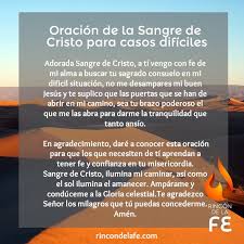 Oracion La Sangre De Cristo Para Casos Dificiles Oraciones Oraciones Poderosas Sangre De Cristo
