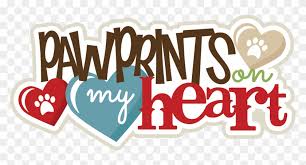 Pawprints On My Heart Svg Scrapbook Title Puppy Svg Pawprints On My Heart Free Transparent Png Clipart Images Download