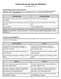 Use This Handout To Help Your Student Review And Learn To Correct Comma Splices And Run On Sentences Run On Sentences Sentences Grammar And Punctuation
