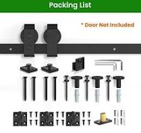 Bi-Folding Sliding Door Hardware Kit – 100cm Track, Barn Door Rollers, For  Closet, Bedroom, Max Door Width 100cm