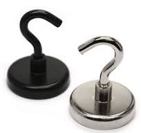 Neodymium Magnetic Hooks 112 LB Pull | Strong Heavy-Duty Magnet with Hook