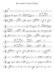 Barren trees by the lake, snow falling and covering everything, winter snowstorm landscape. The Sound Of Snow Falling Sheet Music For Flute Harp Mixed Trio Download And Print In Pdf Or Midi Free Sheet Music For The Sound Of Snow Falling By Lu Hu