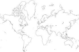 At first we draw 2 rectangles divided in half. Download Big World Map Line Drawing