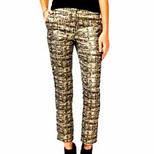 Forever 21 Essentials Metallic Black Gold Pants