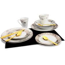 Des milliers de nouvelles images de grande qualité ajoutées chaque jour. Set De 72 Pieces Folial Motif Dessin Vegetal Couverts Or Cdiscount Maison