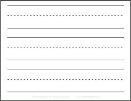 Printable Large Dashed Lines For Writing Student Handouts Kindergarten Writing Paper Letter Writing Kindergarten Writing Worksheets