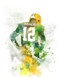 For Sale Direct From The Artist Original Art Print Of Aaron Rodgers Illustr Green Bay Packers Art Green Bay Packers Aaron Rodgers Green Bay Packers Wallpaper